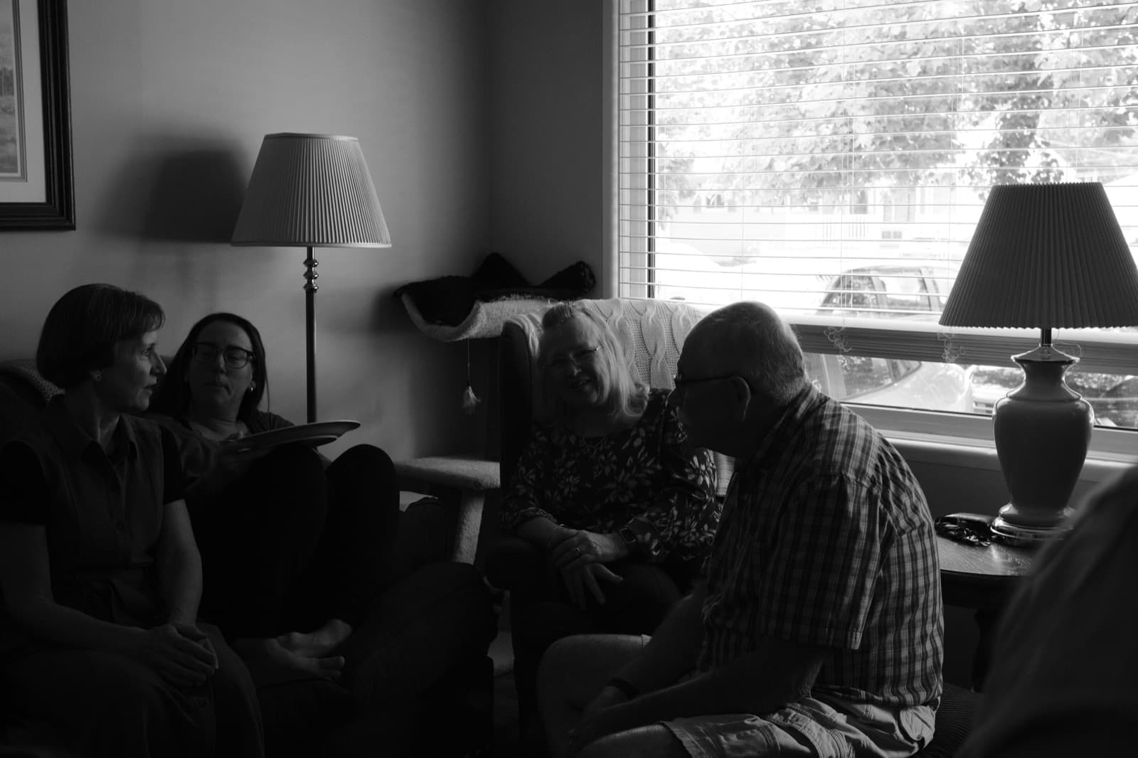 Family gathered for the retirement celebration