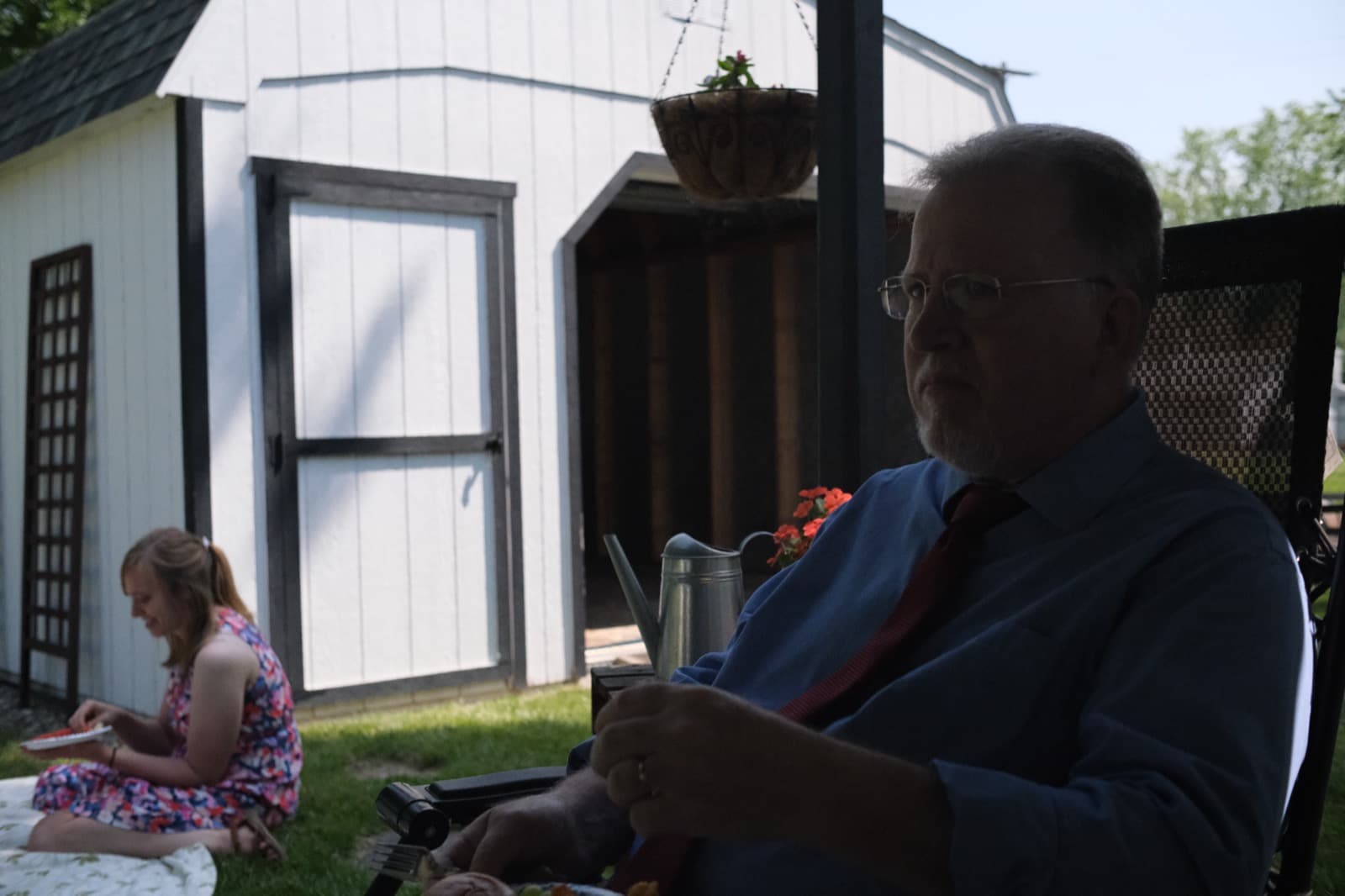 Dad at the retirement party